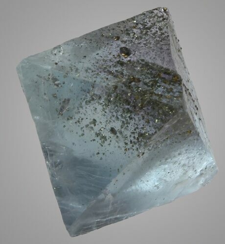 Fluorite Octahedron (Chalcopyrite Inclusions) - Illinois #36151